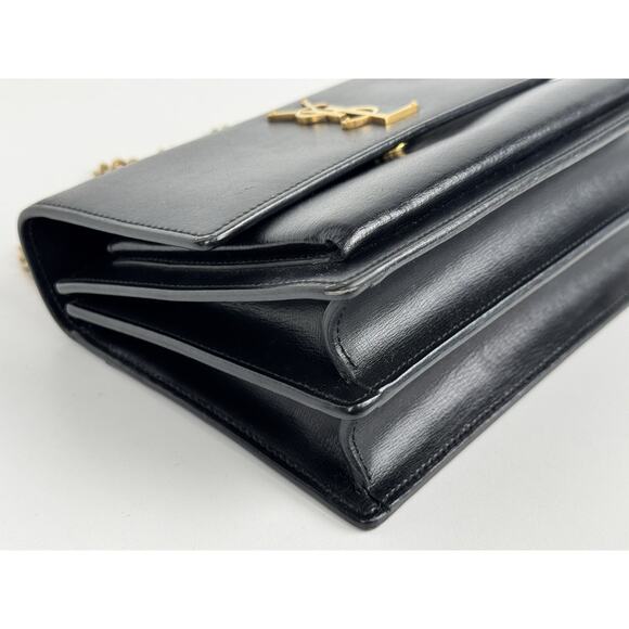 Saint Laurent Sunset Medium Monogram Bag in Black Calfskin B-9 - Picture 7 of 16